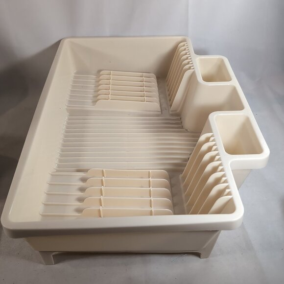 Rubbermaid Space-Saver Drainer 6054 Vintage 1988 Dish Drying Rack Almond Beige - Picture 13 of 14